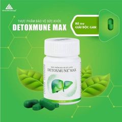 Thực phẩm chức năng bảo vệ gan DETOXMUNE MAX - Giải độc, thanh nhiệt, hỗ trợ chức năng gan, hạn chế tổn thương tế bào gan