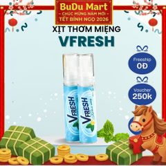 Xịt thơm miệng VFRESH bạc hà - Khử mùi hôi miệng, chống vi khuẩn, hơi thở thơm mát, 10ml/chai - Giải pháp tiện lợi cho mọi lúc.
