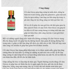 Cốt sâm Triều Tiên ORICOE 10ml - Giải độc gan, cải thiện trí nhớ, giảm đau nhức, tăng cường miễn dịch tự nhiên, thực phẩm chức năng sức khỏe