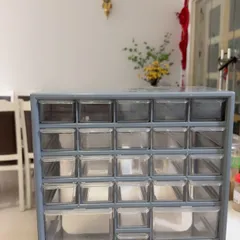 Tủ Nhựa Đa Năng 27 Ngăn Trong Suốt - Kích Thước 15x30x33 cm, Chứa Dụng Cụ Thủ Công, Thích Hợp Phòng Làm Việc