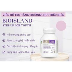 Viên uống tăng chiều cao Bioiland Úc cho thiếu niên 60 viên - Hỗ trợ phát triển xương và sức khỏe toàn diện