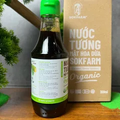 Nước Tương Mật Hoa Dừa Organic Sokfarm 200ml - Ít Muối, Không Đậu Nành, Sản Phẩm Hữu Cơ Tự Nhiên, Gia Vị UMAMI Thơm Ngon