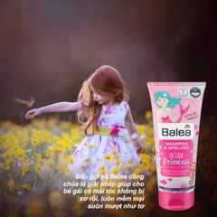 Dầu Gội Xả 2in1 Balea Little Princess Kids Hương Dâu 200ml - Sản Phẩm Chăm Sóc Tóc Cho Bé - An Toàn, Dưỡng Ẩm, Mượt Mà