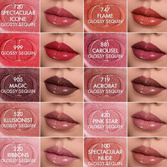 Son Kem Dior Rouge Dior Sequin Liquid Duo 520 Illusionist - Hồng Cam Nude Cao Cấp Chính Hãng, Phiên Bản Giới Hạn Lấp Lánh