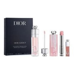 Set Son Dưỡng Dior Addict Natural Glow - Bộ 3 Món Dưỡng Ẩm và Làm Đẹp Môi Chính Hãng Từ Pháp