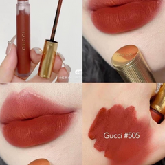 Son Kem Gucci Rouge Liquid Matte 505 Janet Rust Màu Đỏ Đất 6.5ml - Son Cao Cấp Thời Thượng và Sang Trọng Chất Son Mịn Màng