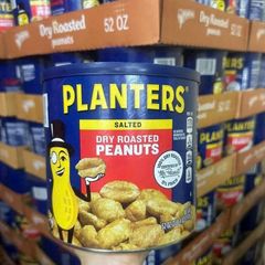 Hạt Đậu Phộng Rang Muối Planters 1.47kg - Snack Dinh Dưỡng Mỹ, Chất lượng Cao, Hạt Dinh Dưỡng Hấp Dẫn, Không Cholesterol
