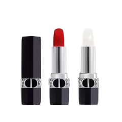 Set Son Dior Rouge Dior Duo Collection Màu 999 Velvet + Dưỡng Môi Satin 000 - Sản Phẩm Chính Hãng Sang Trọng Từ Pháp