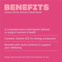 Vitamin Tổng Hợp Swisse Women’s Úc 60 Viên - Tăng Cường Sức Khỏe và Giảm Mệt Mỏi cho Phụ Nữ, Bổ Sung Dinh Dưỡng Hiệu Quả