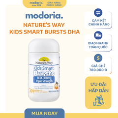 Viên Nhai Kids Smart Bursts DHA 300mg Nature's Way - 50 Viên Bổ Sung DHA Cho Trẻ Em Phát Triển Tốt Từ Úc