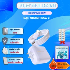 Bộ Sạc Siêu Nhanh 65W SuperVOOC | Củ & Cáp Type-C Tương Thích OPPO/Realme/Vivo - Bảo Hành 6 Tháng