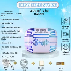 Tai Nghe Bluetooth AP2 Hổ Vằn 1571AM - Mic Khử Ồn ENC, Âm Thanh Không Gian, Chống Ồn 45dB, Sạc Không Dây, Thời Gian Sử Dụng 6-8 Giờ