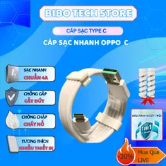 Cáp Sạc Nhanh Type C VOOC 4A Chính Hãng - Bảo Hành 06 Tháng, Thiết Kế Chống Gãy, Dễ Dàng Mang Theo