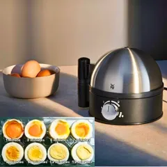 Máy Luộc Trứng WMF Stelio Inox Cromargan 18/10 Nhập Khẩu Đức - Tự Động Nấu 1-7 Trứng, Chỉnh 3 Mức Chín, An Toàn và Tiện Lợi