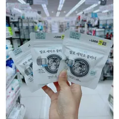 Viên Vệ Sinh Lồng Giặt Daiso Hàn Quốc - Túi 10 Viên Khử Mùi, Kháng Khuẩn, Làm Sạch Máy Giặt Hiệu Quả