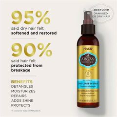 Xịt Dưỡng Tóc Hask Argan Oil 5-in-1 - Phục Hồi Tóc Hư Tổn, Dưỡng Ẩm, Tạo Kiểu, 175ml