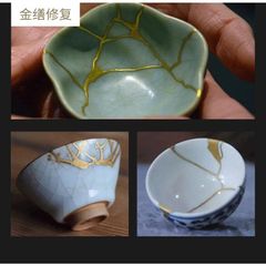 Viên nén vàng 24K dát tượng và tranh vẽ - Bộ dụng cụ nghệ thuật Kintsugi hoàn hảo cho sáng tạo và trang trí