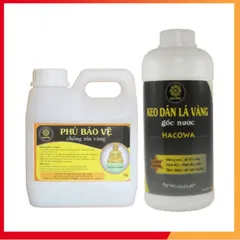 Cặp Keo Phủ Gốc Nước 1kg - Đính Vàng Chất Liệu Thấm Hút, Bảo Vệ Chống Xỉn Vàng, Keo Bám Dính Tốt, Dụng Cụ Thủ Công Nghệ Sáng Tạo