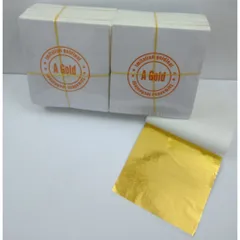 Combo Dát Vàng 1000 Lá Vàng A Gold 24K - Bộ Phụ Kiện Dán Vàng Cho Gỗ, Kim Loại, Nhựa, Trang Trí Đồ Thủ Công Mỹ Nghệ