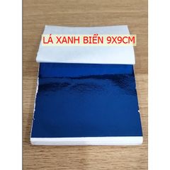 Gói 50 Lá Vàng Xanh Nước Biển (9x9cm) - Chuyên Dát Vàng Trang Trí Đồ Nội Thất Sang Trọng, Đẳng Cấp