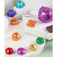 Set 100 Giấy Nhôm Bọc Kẹo & Sô Cô La - Màu Sắc Rực Rỡ, Đẹp Mắt Cho Tiệc Tùng, Đám Cưới và Giáng Sinh