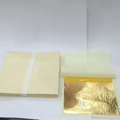 50 Lá Vàng 24K Thật (9.33*9.33cm) - Nguyên Liệu Trang Duyệt Cao Cấp, Sử Dụng Trong Làm Đẹp Và Trang Trí Món Ăn Sang Trọng