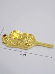 Quạt Cầm Tay Ông Địa Mạ Vàng - Pháp Khí Hút Tài Lộc và May Mắn - Kiểu Dáng Nhỏ 5cm và Lớn 7cm cho Tượng Thần Tài