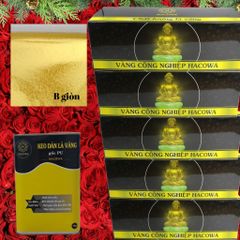 Combo Dát Vàng HACOWA 12500 Lá + 1Kg Keo PU - Sử Dụng Cho Gỗ, Kim Loại, Sứ, Tượng Phật - Chất Lượng Cao, Dễ Thi Công