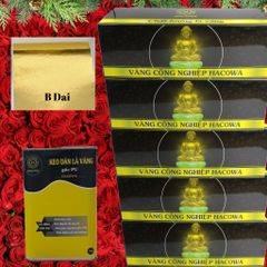 Combo Dát Vàng HACOWA 12500 Lá + 1Kg Keo PU - Sử Dụng Cho Gỗ, Kim Loại, Sứ, Tượng Phật - Chất Lượng Cao, Dễ Thi Công