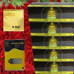 Combo Dát Vàng HACOWA 12500 Lá + 1Kg Keo PU - Sử Dụng Cho Gỗ, Kim Loại, Sứ, Tượng Phật - Chất Lượng Cao, Dễ Thi Công