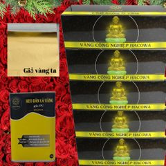 Combo Dát Vàng HACOWA 12500 Lá + 1Kg Keo PU - Sử Dụng Cho Gỗ, Kim Loại, Sứ, Tượng Phật - Chất Lượng Cao, Dễ Thi Công