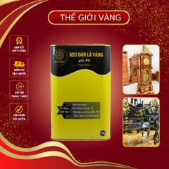 Keo Dán Lá Vàng Gốc PU Nhanh 1KG - Chất Keo Dát Vàng Cho Gỗ, Thủy Tinh, Đá Và Composite, Độ Bám Dính Tốt, Khô Nhanh, Bóng Đẹp