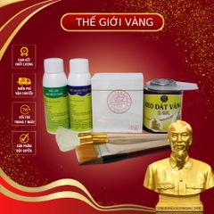 Combo Dát Vàng 24K Đế Vương - Bộ Công Cụ Dát Vàng Đồ Đồng, Gỗ, Gốm Sứ Siêu Bóng, Kèm Keo và Phụ Kiện Chất Lượng Cao