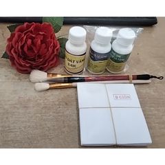 Combo Dát Vàng 24K - Bao Gồm Keo Dán Vàng, Lá Vàng, Chổi và Bút, Phù Hợp Với Kim Loại, Gỗ, Đá, Thủy Tinh - Dụng Cụ Thủ Công Nghệ Cao