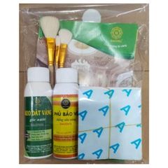 Combo Dát Vàng Dừa 500 Lá Vàng Nhật Siêu Bóng Đẹp - Bộ Dụng Cụ Trang Trí Hoa Quả và Nghệ Thuật Thủ Công