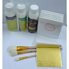 Bộ Combo 500 Lá Vàng Bạc Kèm Keo Phủ Bảo Vệ - Phụ Kiện Dát Vàng Cho Gỗ, Nhựa, Kim Loại