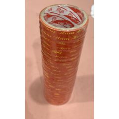 Băng Keo Chúc Mừng Năm Mới Đỏ 12cm - Dùng Trang Trí Quà Tết, Gói Sản Phẩm, Thông Điệp Chúc Mừng Xuân 2024
