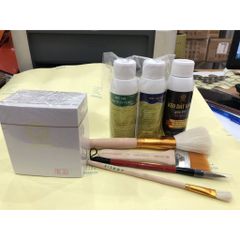 Bộ Combo Dát Vàng Gốc PU Chuyên Dụng - 500 Lá Vàng, Keo Dán & Chổi Vệ Sinh Cho Gỗ, Kim Loại, Nhựa - Kích Thước Trung