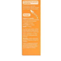 Vitamin D3K2 Kids Smart Drops 11ml - Dạng Nhỏ Giọt Bổ Sung Vitamin D và K cho Trẻ Sơ Sinh từ Nature's Way Úc