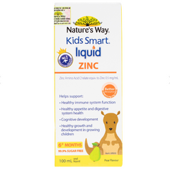 Siro Nature’s Way Kids Smart Liquid Zinc 100ml - Bổ sung kẽm dễ uống cho trẻ, hỗ trợ phát triển và cải thiện khẩu phần dinh dưỡng.