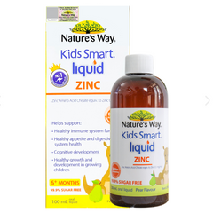 Siro Nature’s Way Kids Smart Liquid Zinc 100ml - Bổ sung kẽm dễ uống cho trẻ, hỗ trợ phát triển và cải thiện khẩu phần dinh dưỡng.