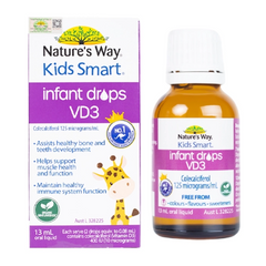 Giọt Vitamin D3 Trẻ Em Kids Smart Nature’s Way 13ml - Giải pháp bổ sung cho trẻ sơ sinh và trẻ nhỏ dễ sử dụng hàng ngày