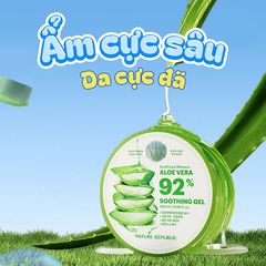 Gel Dưỡng Ẩm Nature Republic Aloe Vera 92% - Giải Pháp Dưỡng Ẩm Từ Thiên Nhiên 300ml cho Da Mịn Màng, Tươi Trẻ