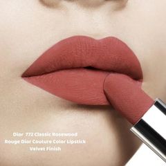 Son Lì Dior Velvet 772 Classic Rosewood Màu Hồng Đất - Son Môi Sang Trọng, Tạo Dáng Tinh Tế, Phong Cách Quyến Rũ