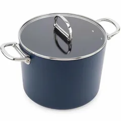 Nồi inox Joseph Joseph Space Blue 25cm 8L có nắp kính - Dụng cụ nhà bếp chuyên nghiệp, chất lượng cao, an toàn cho mọi loại bếp