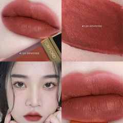 Son Kem Tom Ford Liquid Lip Luxe Matte Màu 123 Devoted Đỏ Đất Chính Hãng - Độ Bám Màu Lâu, Kết Cấu Mịn Màng, Phù Hợp Mọi Tình Huống