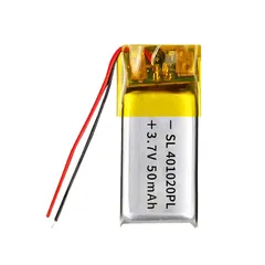 Pin Lipo Polymer 401020 3.7V 50mAh với mạch bảo vệ, phù hợp cho thiết bị điện tử - Sạc nhanh và an toàn