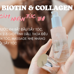 Tinh Dầu Dưỡng Tóc Biotin & Collagen 60ml - Phục Hồi Tóc Hư Tổn, Dưỡng Ẩm, Giúp Tóc Mềm Mượt, Thấm Nhanh