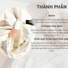 Tinh Dầu Dưỡng Tóc Biotin Collagen Serum 60ml - Phục Hồi Tóc Hư Tổn, Dưỡng Ẩm Mềm Mượt, Chống Khô Xơ