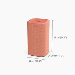 Giỏ đựng quần áo thông minh 2 ngăn Joseph Joseph Tota 60L màu cam chấm bi - Giúp phân loại và mang theo dễ dàng